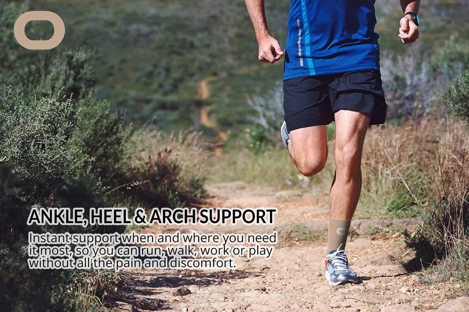 Ankle Brace Compression Support Sleeve (1 Pair) - BEST Ankle Compression Socks for Plantar Fasciitis, Arch Support, Foot & Ankle Swelling, Achilles Tendon, Joint Pain, Injury Recovery, Heel Spurs Large (Men's 10-13 / Women's >11) Beige / Nude