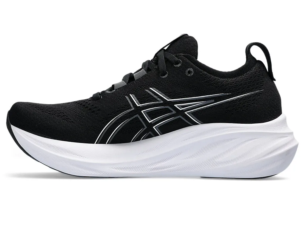 Asics Women's GEL-NIMBUS 26 Running Shoes in Black/Graphite Grey