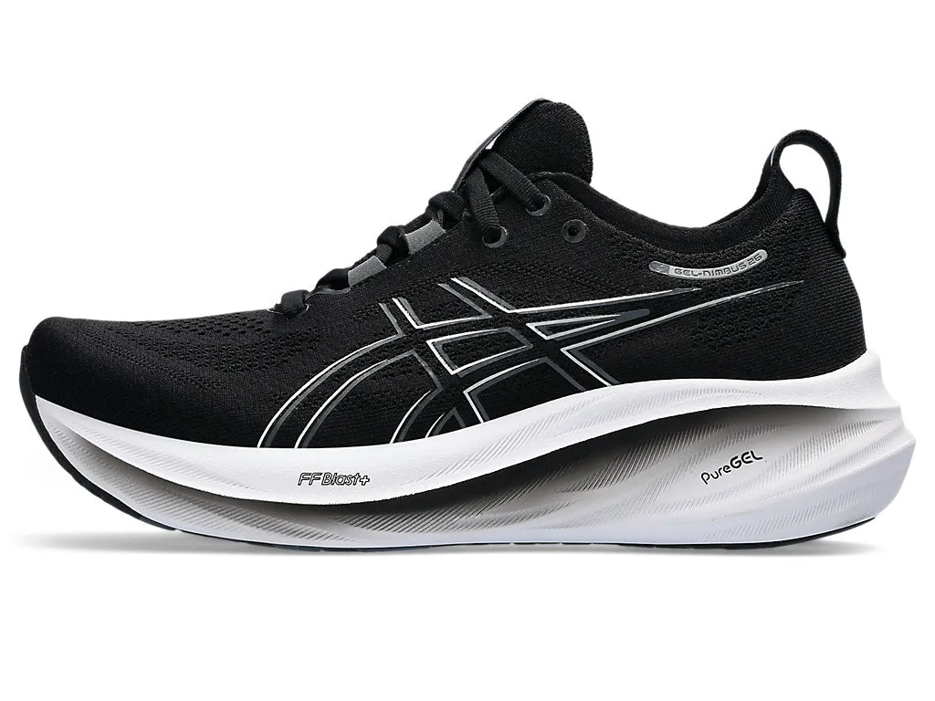 Asics Women's GEL-NIMBUS 26 Running Shoes in Black/Graphite Grey