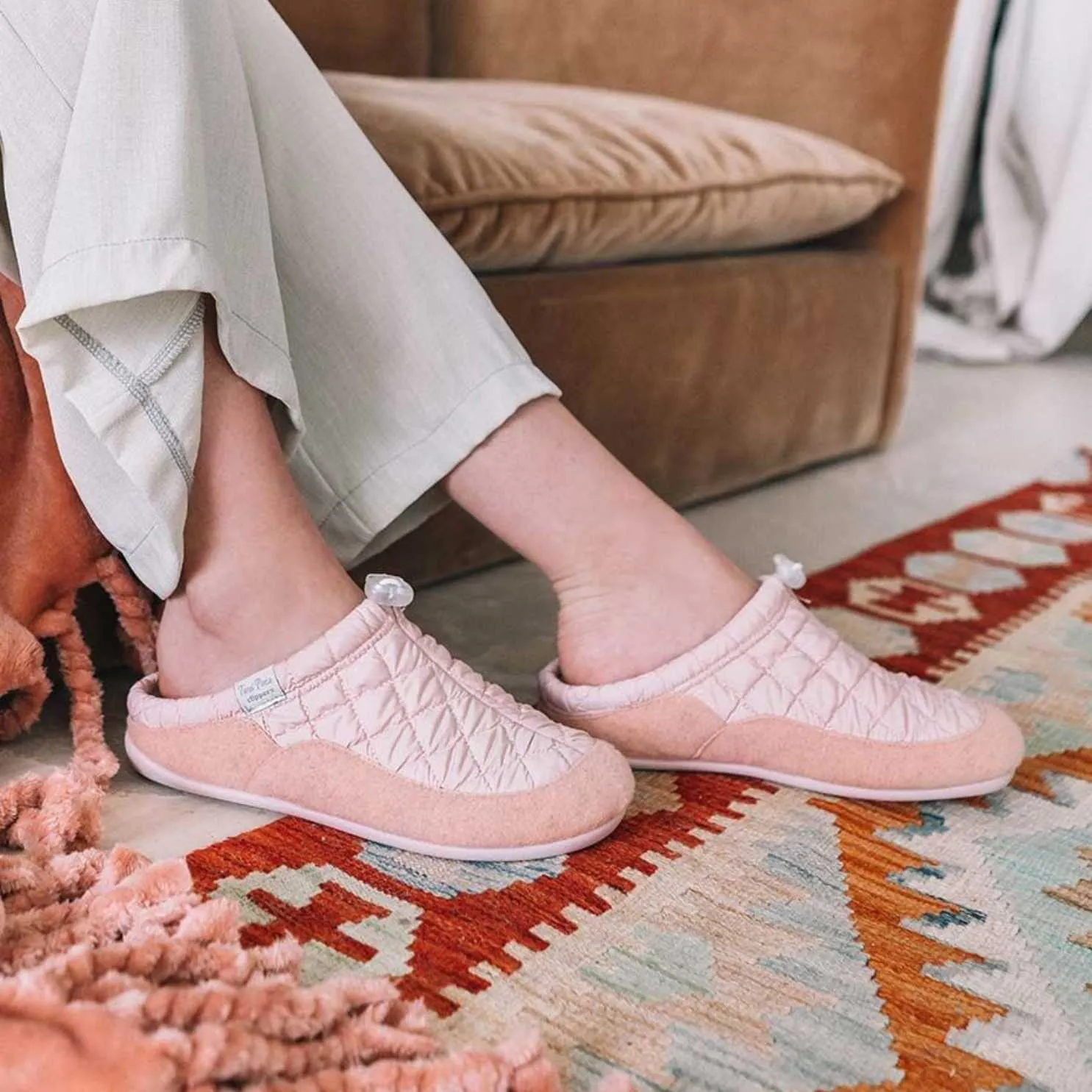 Basic Cotton Blend Slippers for Women - Mel-UM