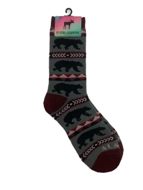 Bear Alaska Cushioned Crew Socks