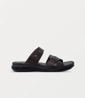 BM6863-BROWN-Men Slipper