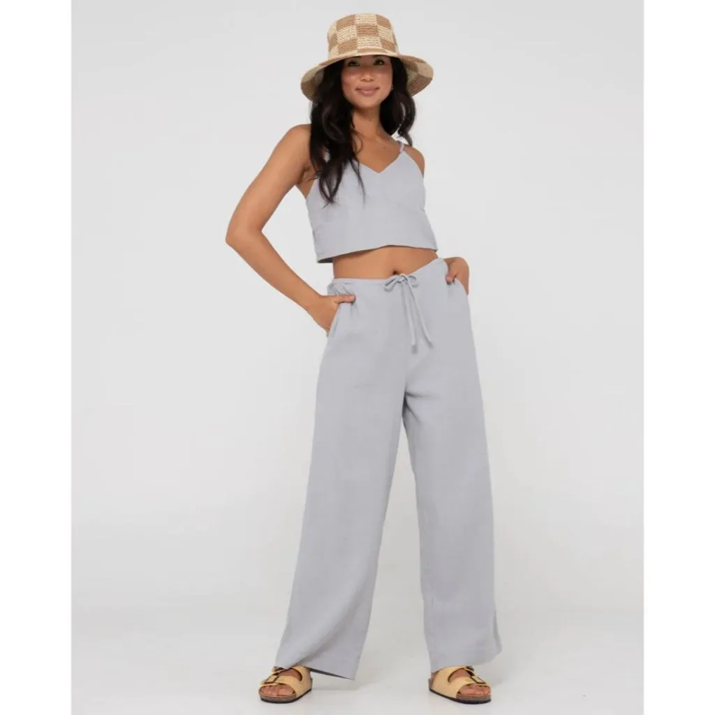 Carolina High Waisted Relaxed Fit Linen Pant