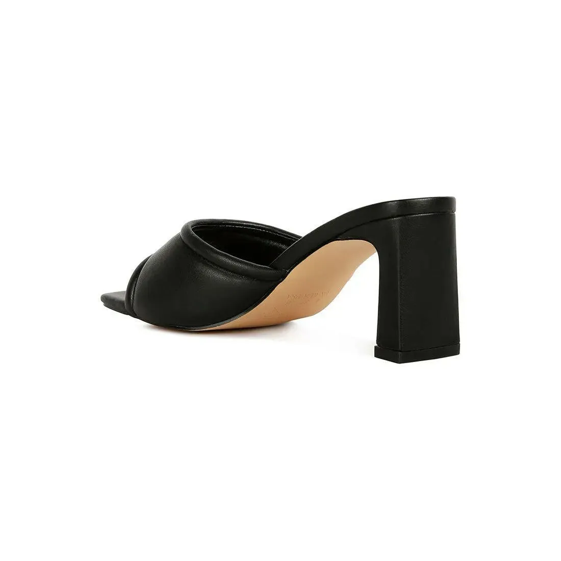 Celine Quilted Italian Block Heel Sandals