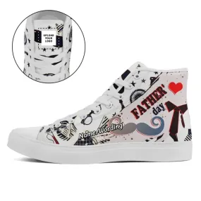 Client Gifts,Personalized Father's Day Sneakers, Custom High-Top and Canvas Shoes, Special Love for Father, Dad