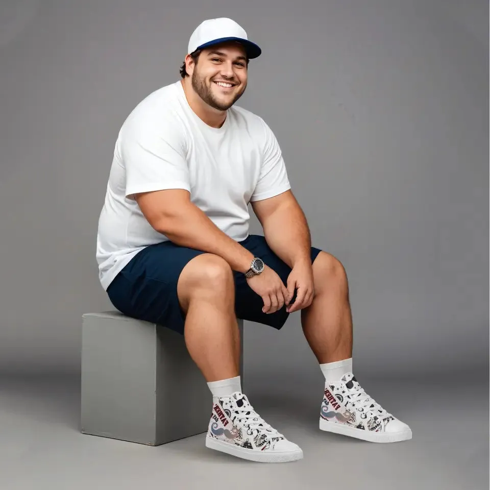 Client Gifts,Personalized Father's Day Sneakers, Custom High-Top and Canvas Shoes, Special Love for Father, Dad