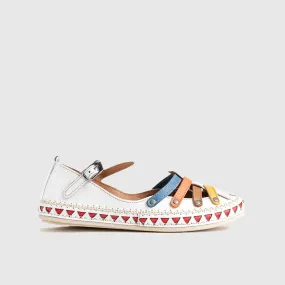 Comfort Leather Casuals 6307 White Multi
