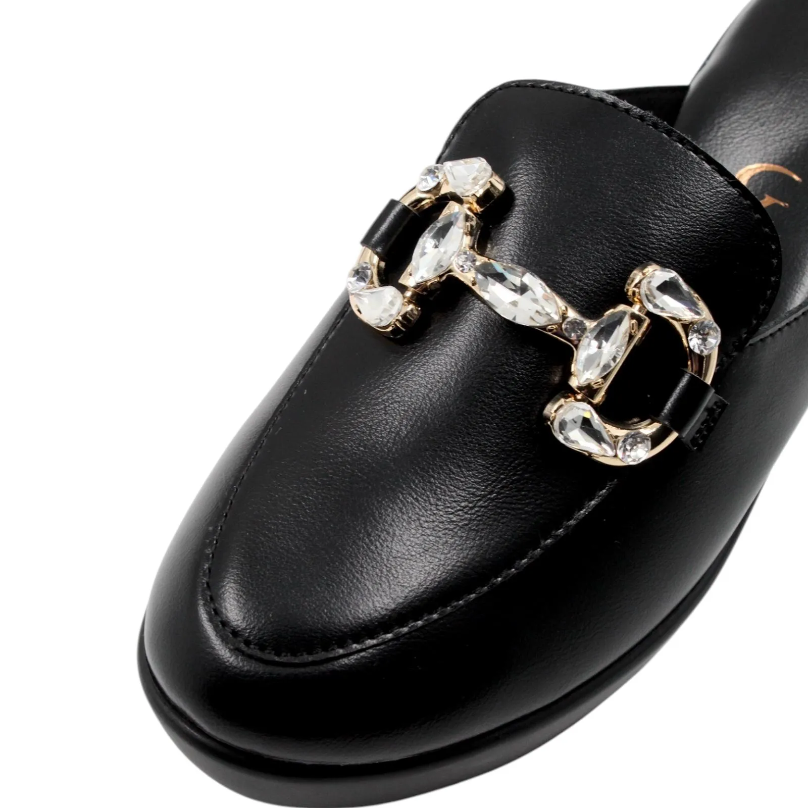 Embellished accented mules