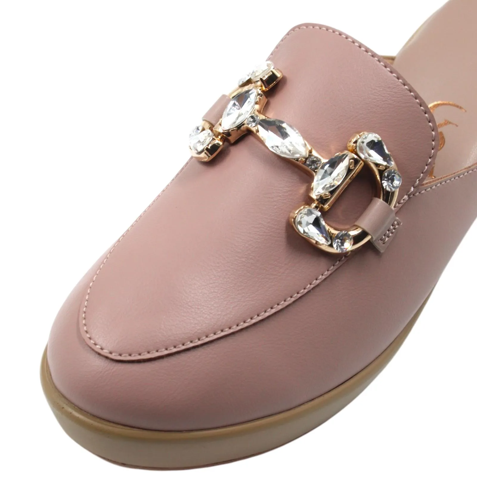 Embellished accented mules