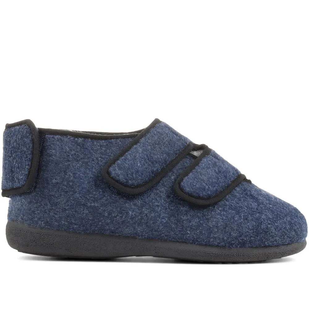 Extra Wide Fit Adjustable Slippers - ROBERT / 323 120