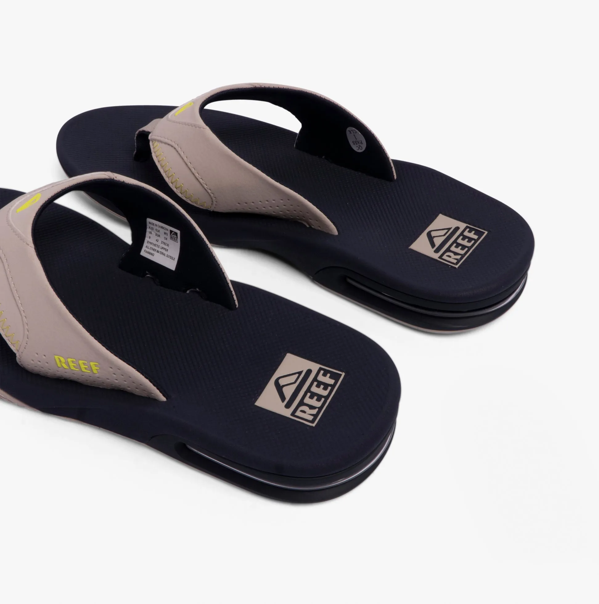 FANNING Mens Sandals Navy/Oak/Lime