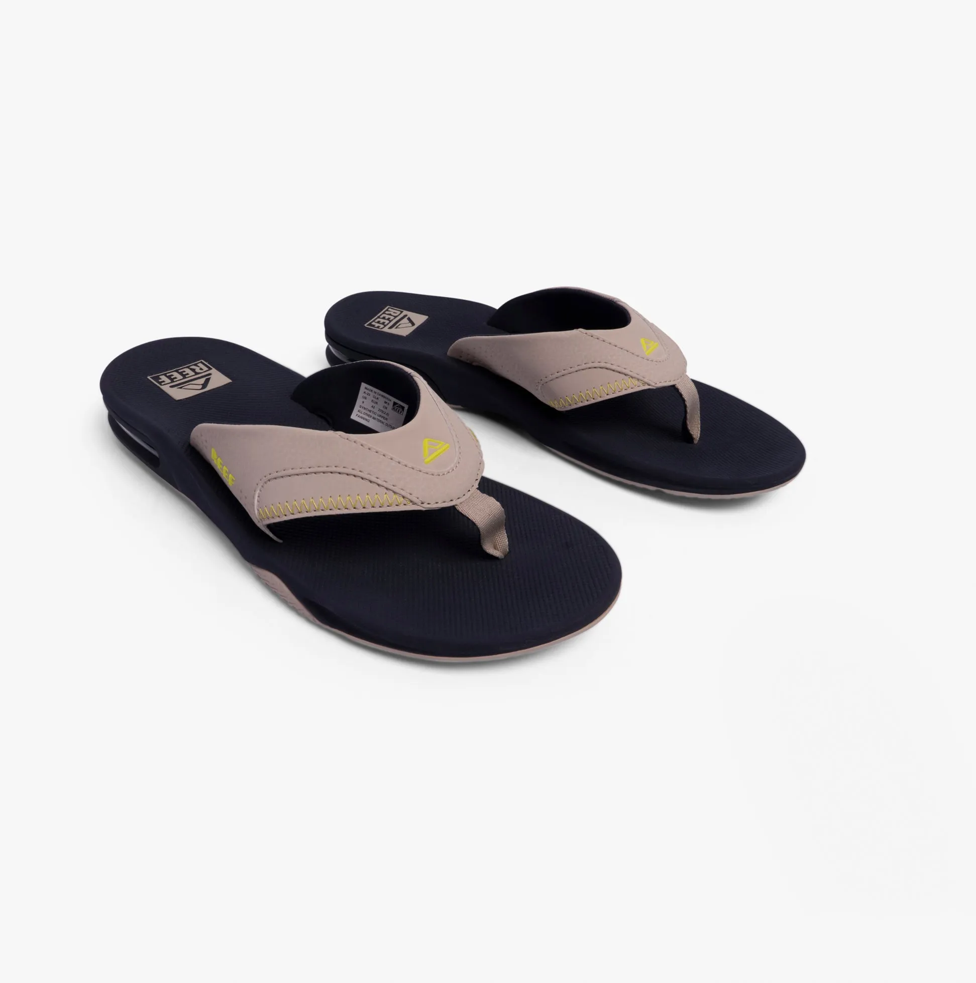 FANNING Mens Sandals Navy/Oak/Lime