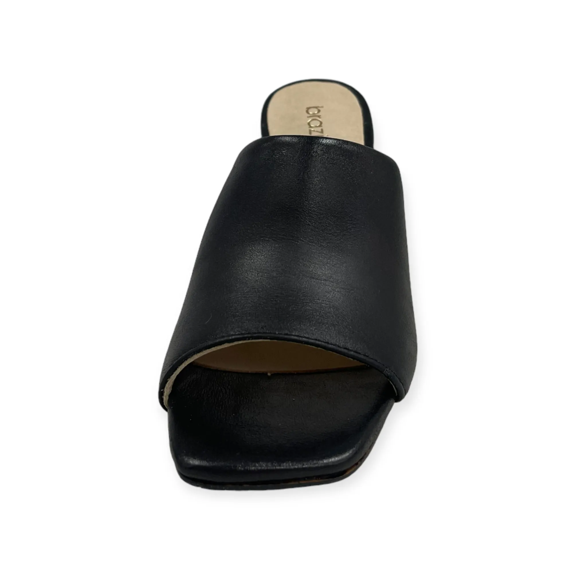 Frankie Black Leather Heel