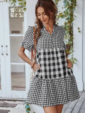 GENISTA French Doll Mini Dress - Black