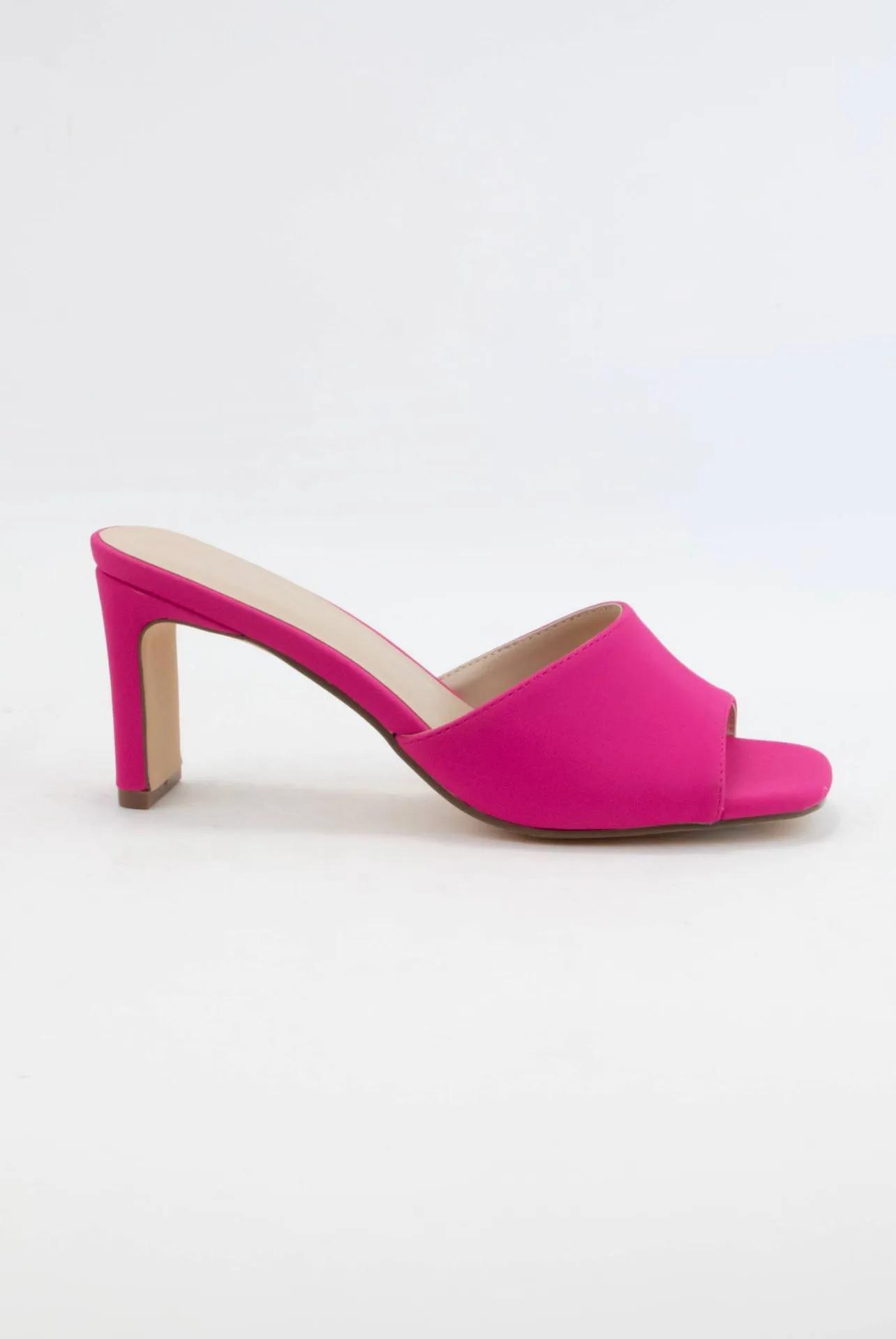 Hot Pink Bold Mule Heel