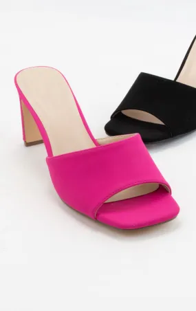 Hot Pink Bold Mule Heel