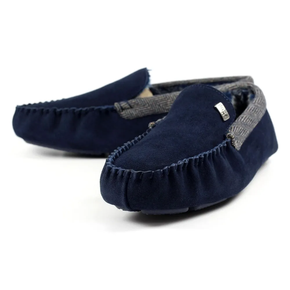 Lazy Dogz Worley Gents Moccasin Suede Slipper
