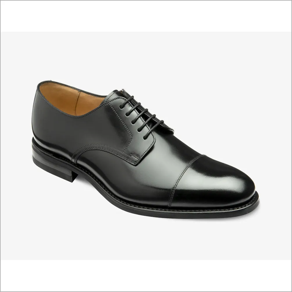 Loake 305 Black Leather Calf Toe Cap@