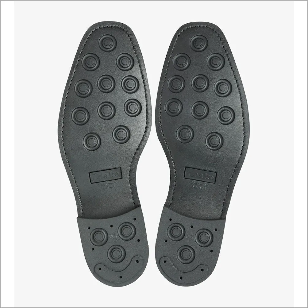 Loake 305 Black Leather Calf Toe Cap@