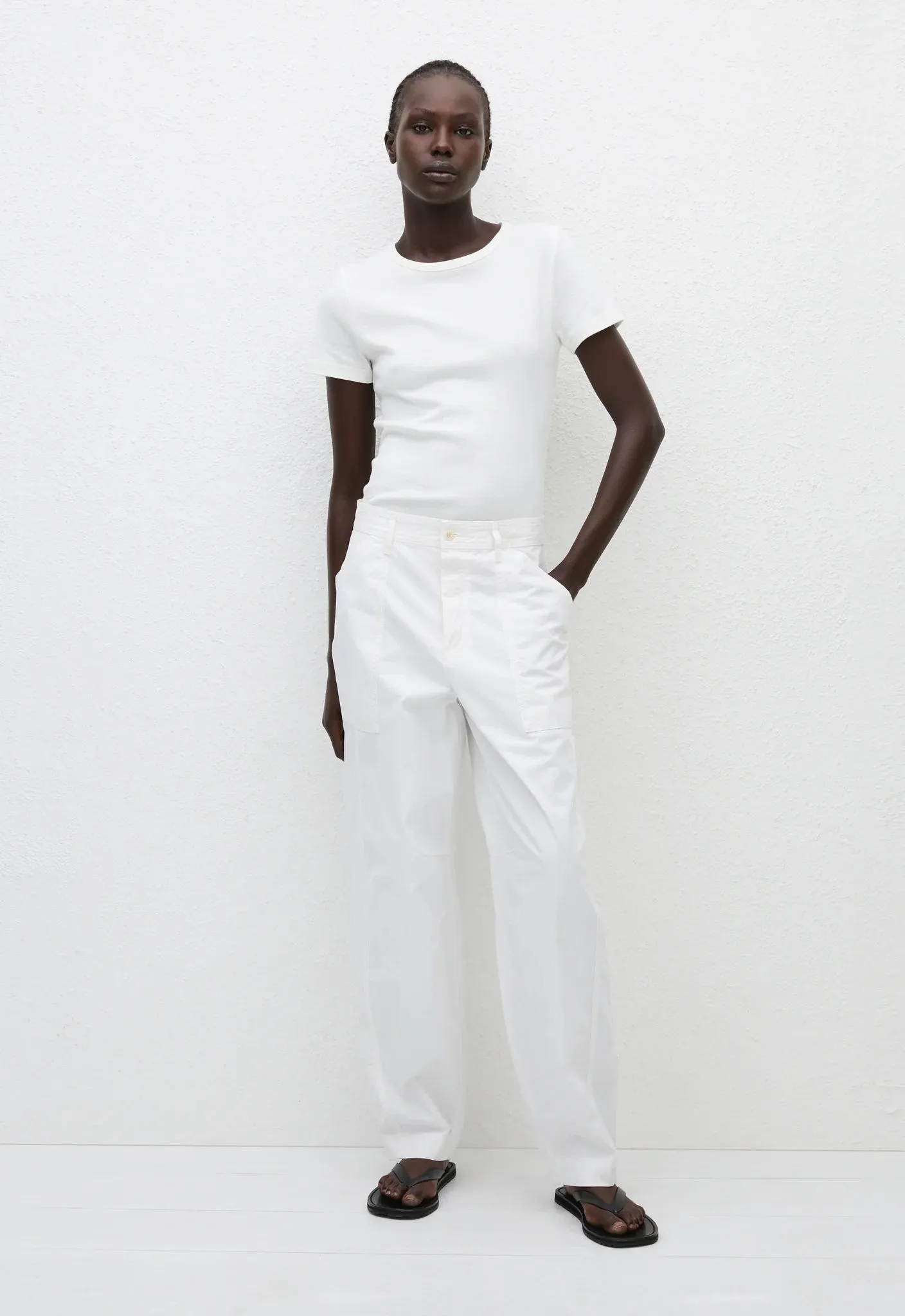 Matteau Relaxed Cargo Pant in Chalk