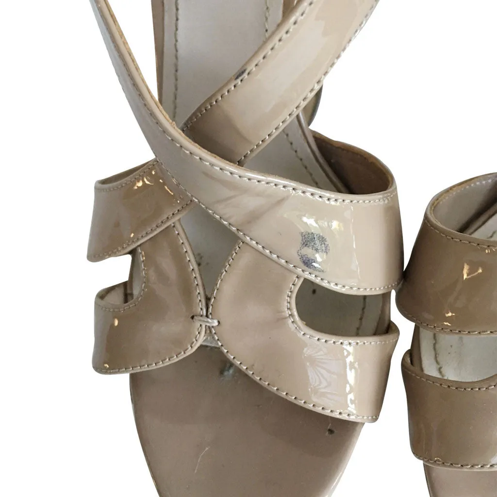 MIU MIU PATENT LEATHER sandals Wedges Size 37.5 UK 4.5 US 7.5 Ladies