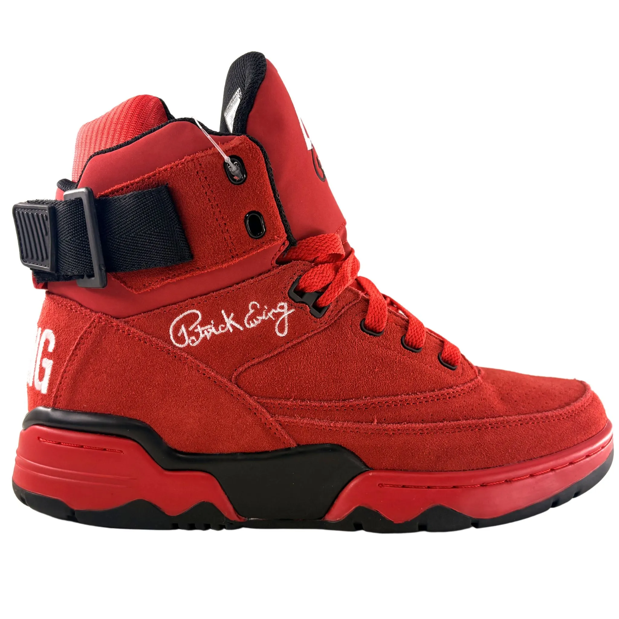 Patrick Ewing Athletics Men's 1EW90013-601 33 HI OG Red Black White Basketball Shoes