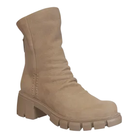 PROTOCOL in BEIGE Heeled Mid Shaft Boots