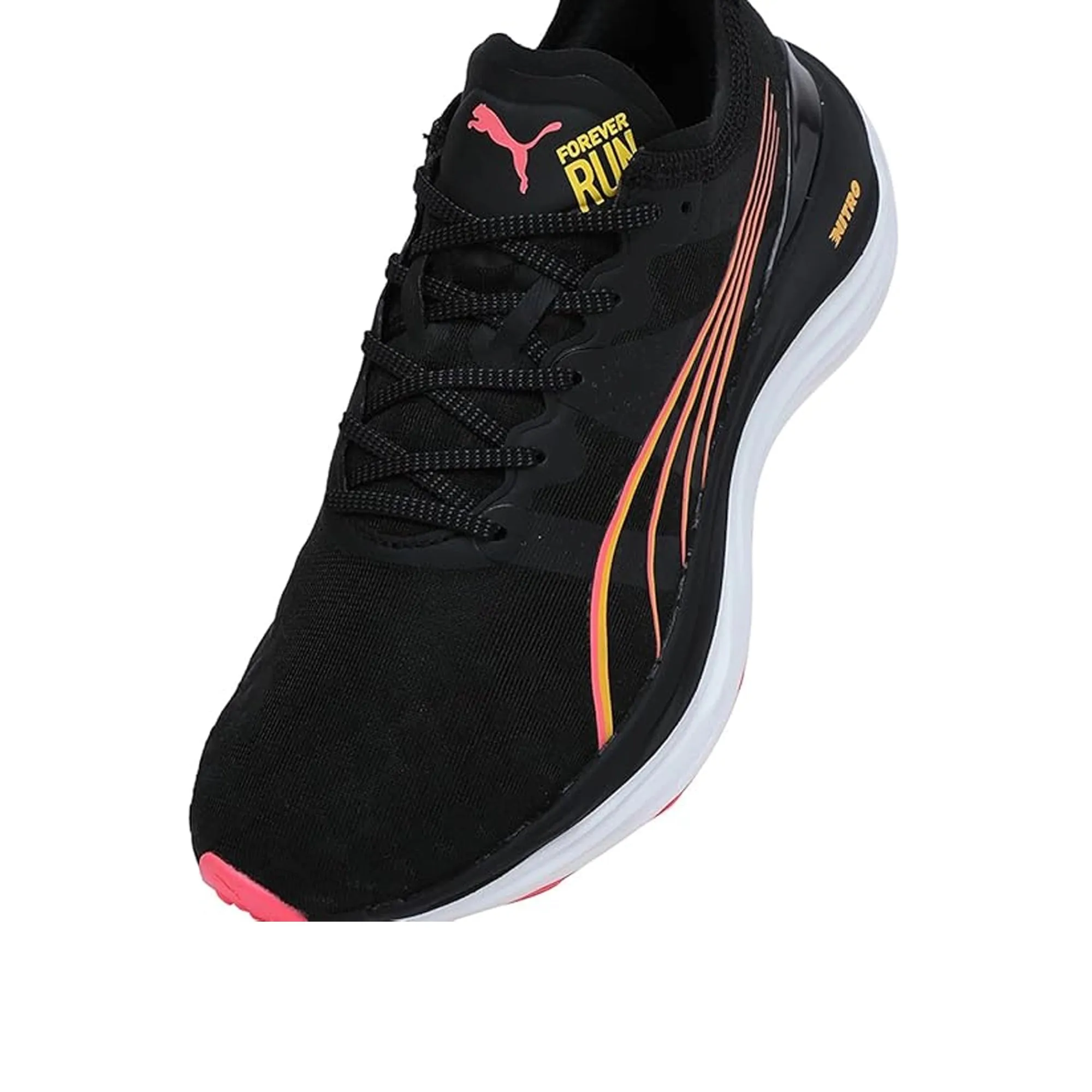 Puma Forever Run NITRO™ Women's Running Shoes (Black-Sunset Glow-Sun Stream) 37775819
