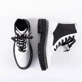 RAID Lorelle Chunky Hiker Boot in White