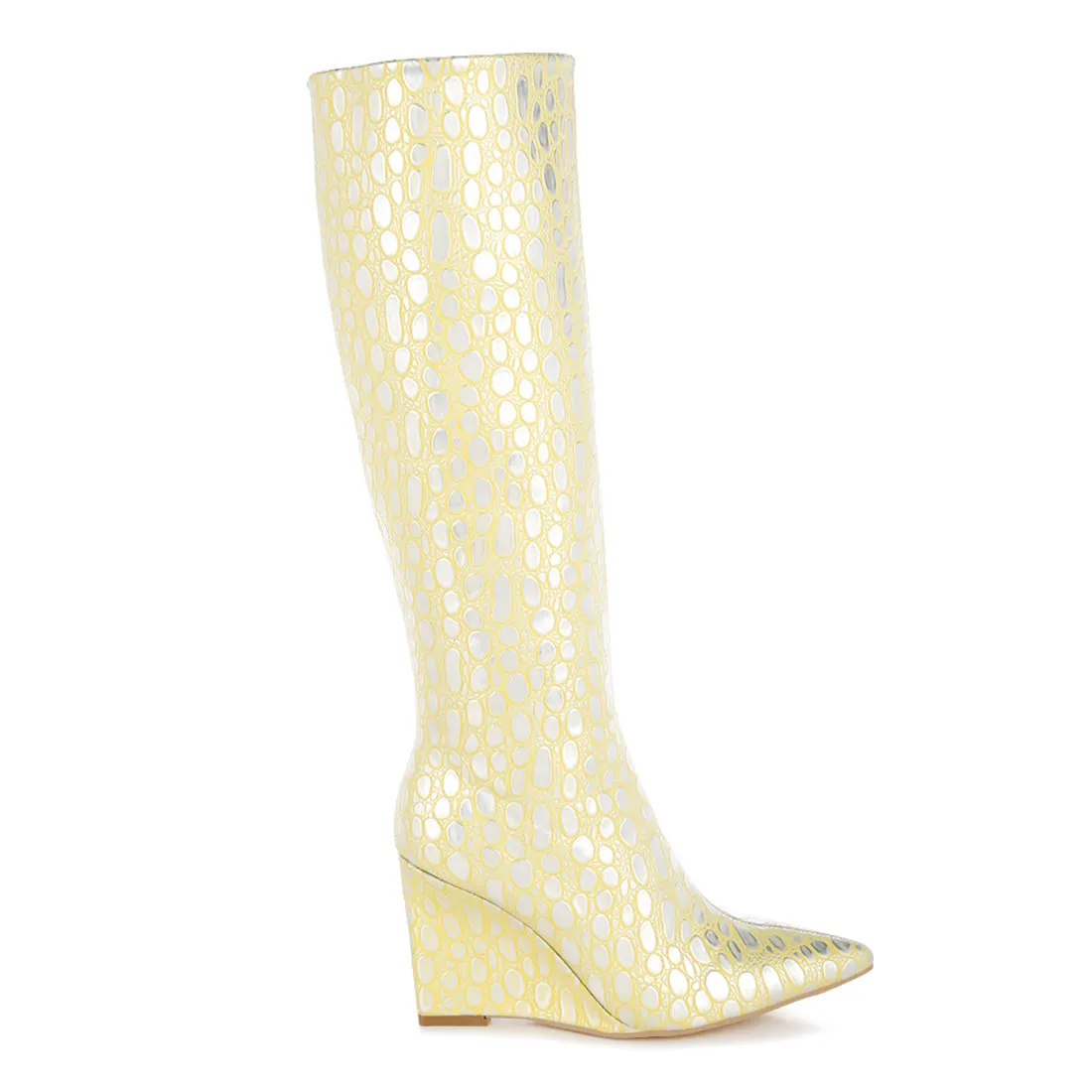 Tear Shaped Faux Leather Boots