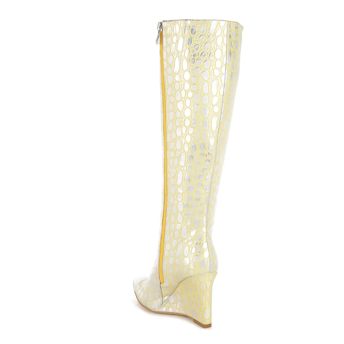 Tear Shaped Faux Leather Boots
