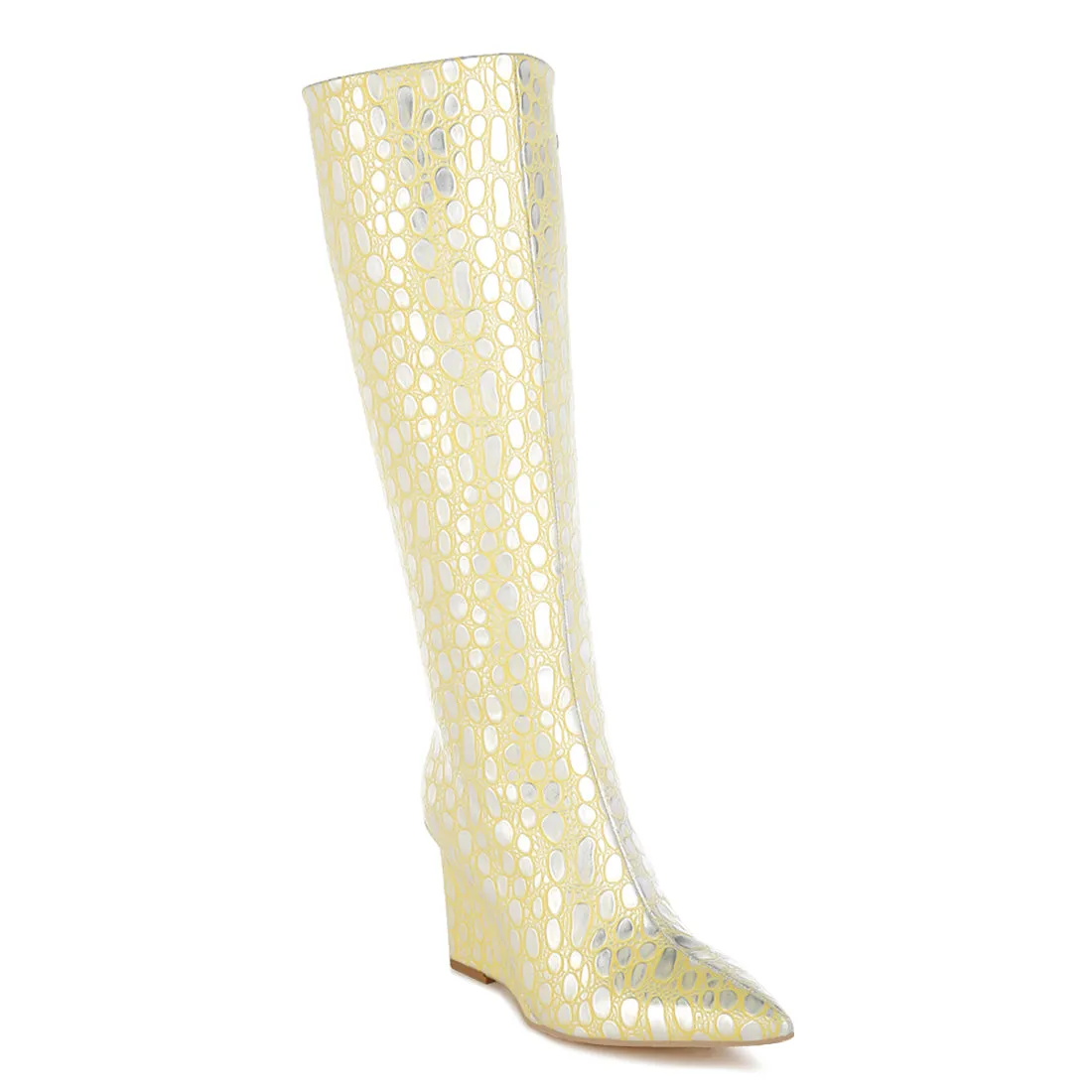 Tear Shaped Faux Leather Boots