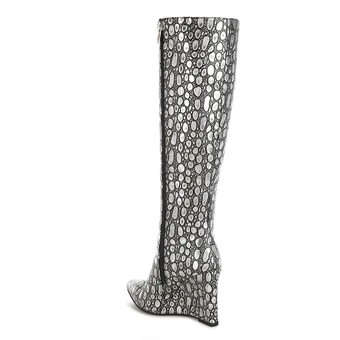Tear Shaped Faux Leather Boots