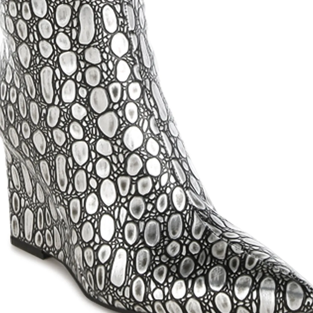 Tear Shaped Faux Leather Boots