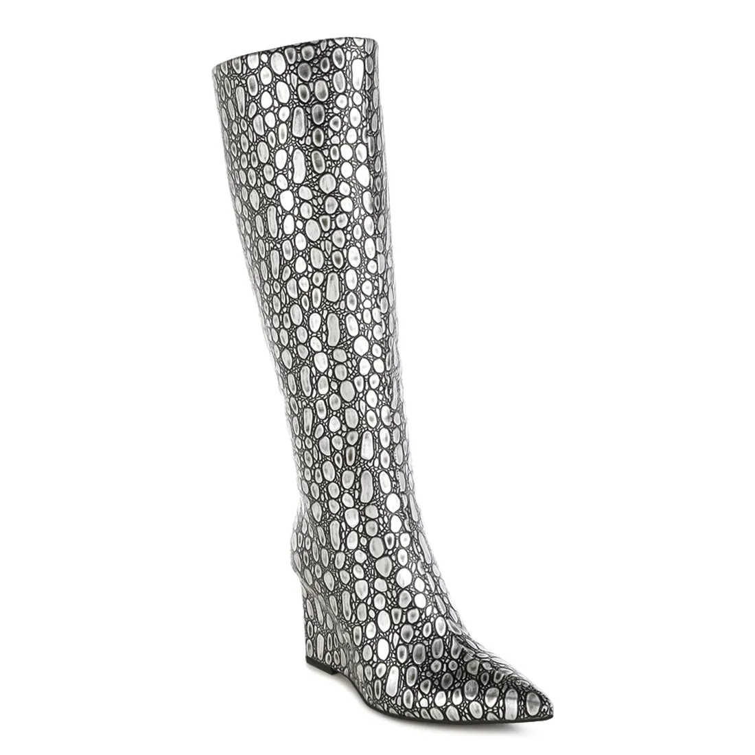 Tear Shaped Faux Leather Boots