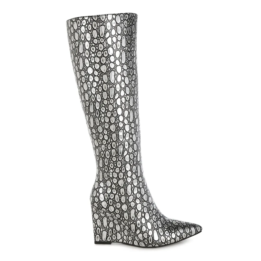 Tear Shaped Faux Leather Boots