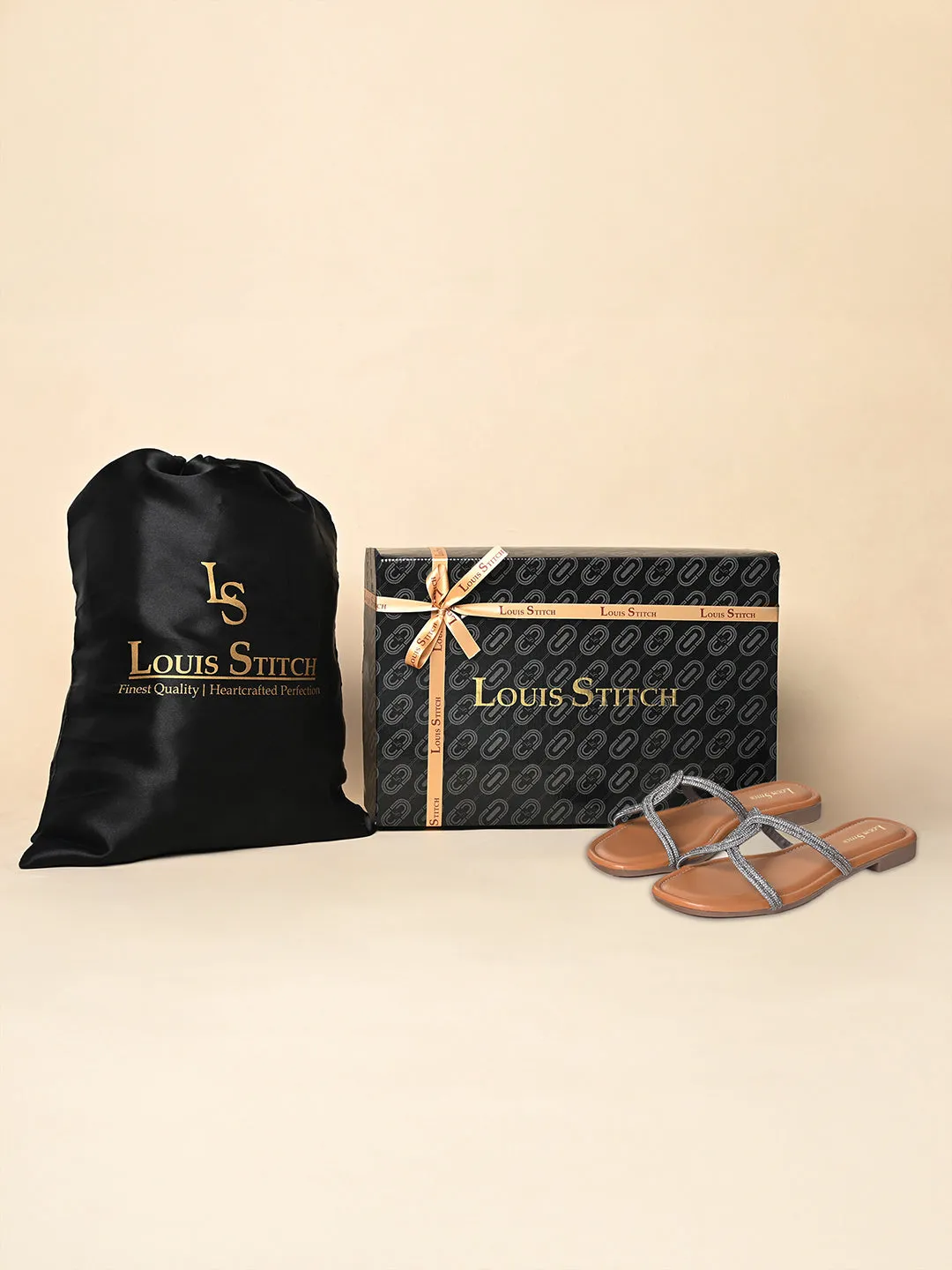 Women's Tan Open Toe Cross Strap Flat Heel Lightweight Sandals