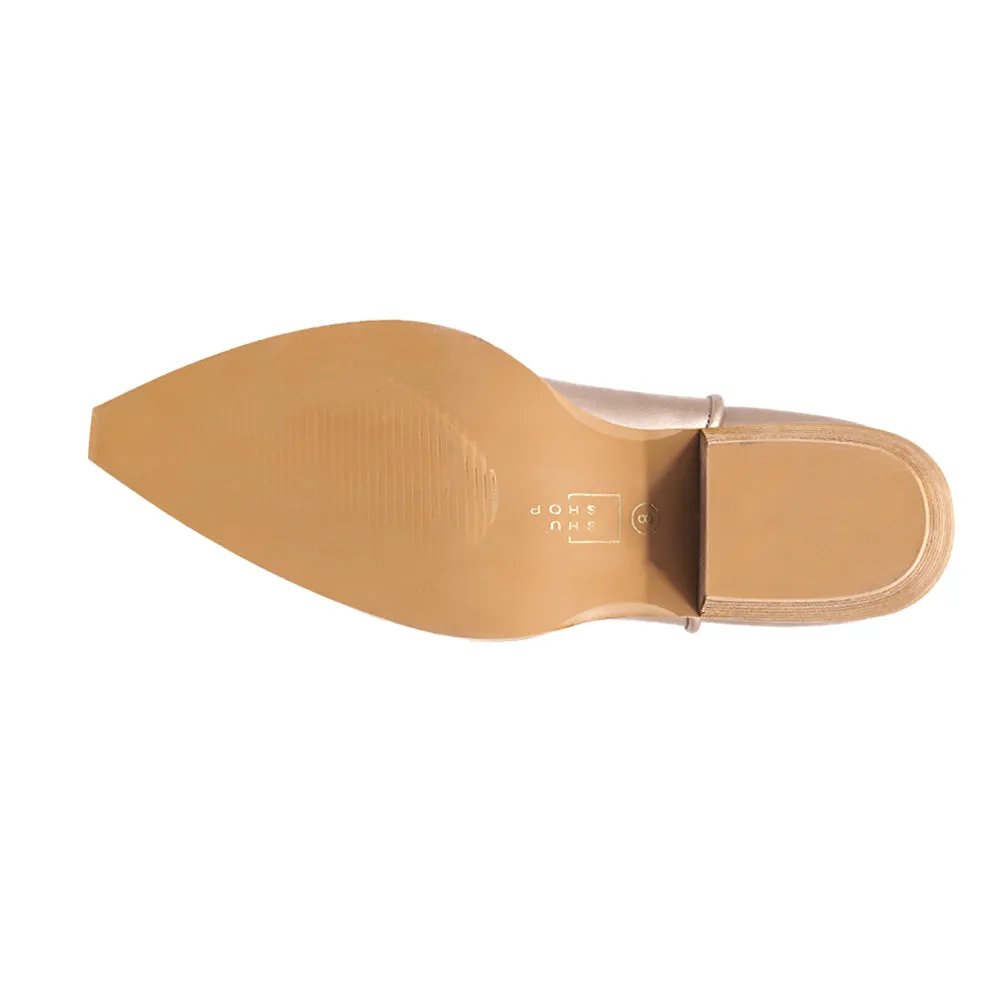 Zerena Embroidered Metallic Pointed Toe Pull On Cowboy Boots
